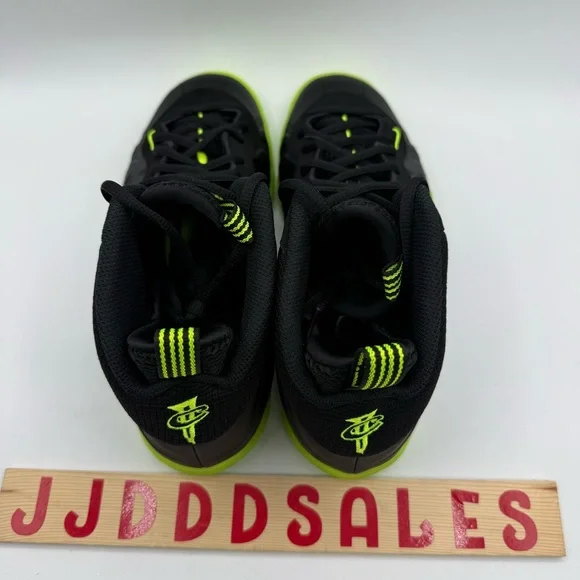 Nike Little Posite One Foamposite Black Volt GS Shoes HF0977-001 Sizes NEW